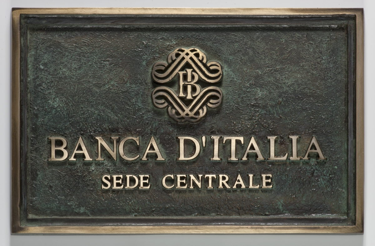 2 targa fusione bronzo banca italia